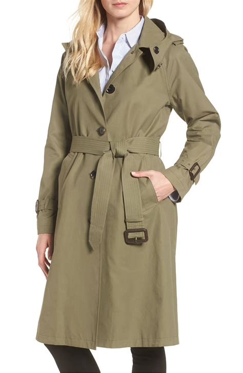 michael kors hooded trench coat|michael kors trench coat men.